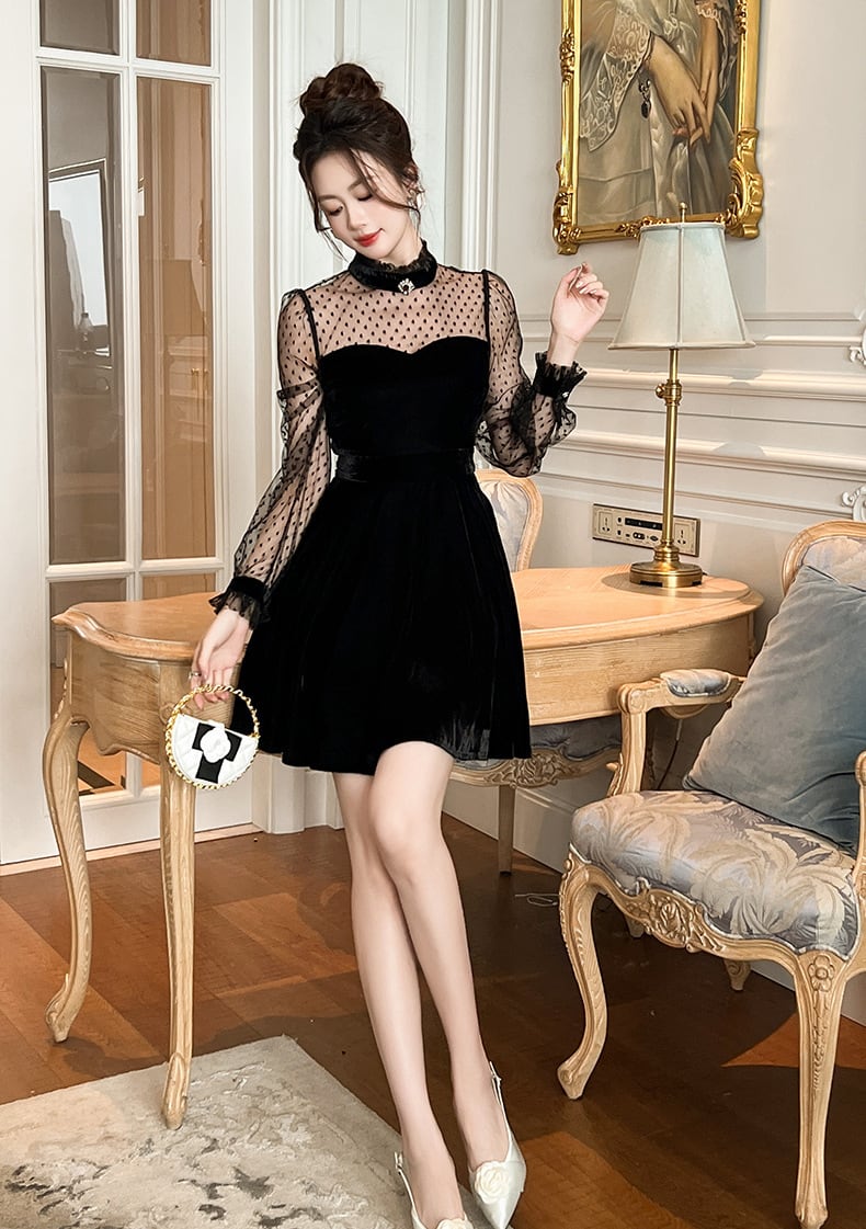【dress】チュールドッキングワンピース　M27018