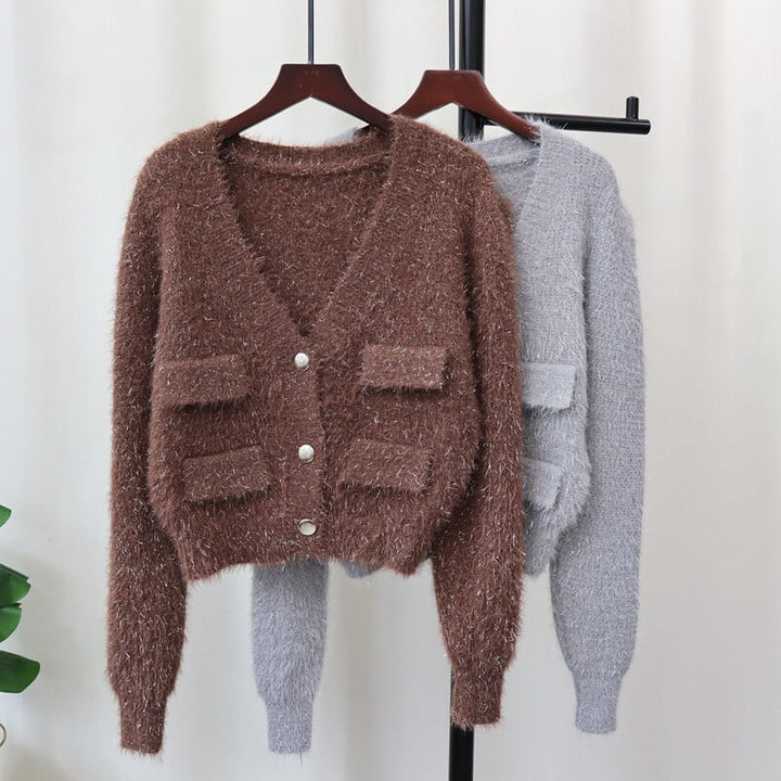 【outer】Vネックニットカーデ　M26566