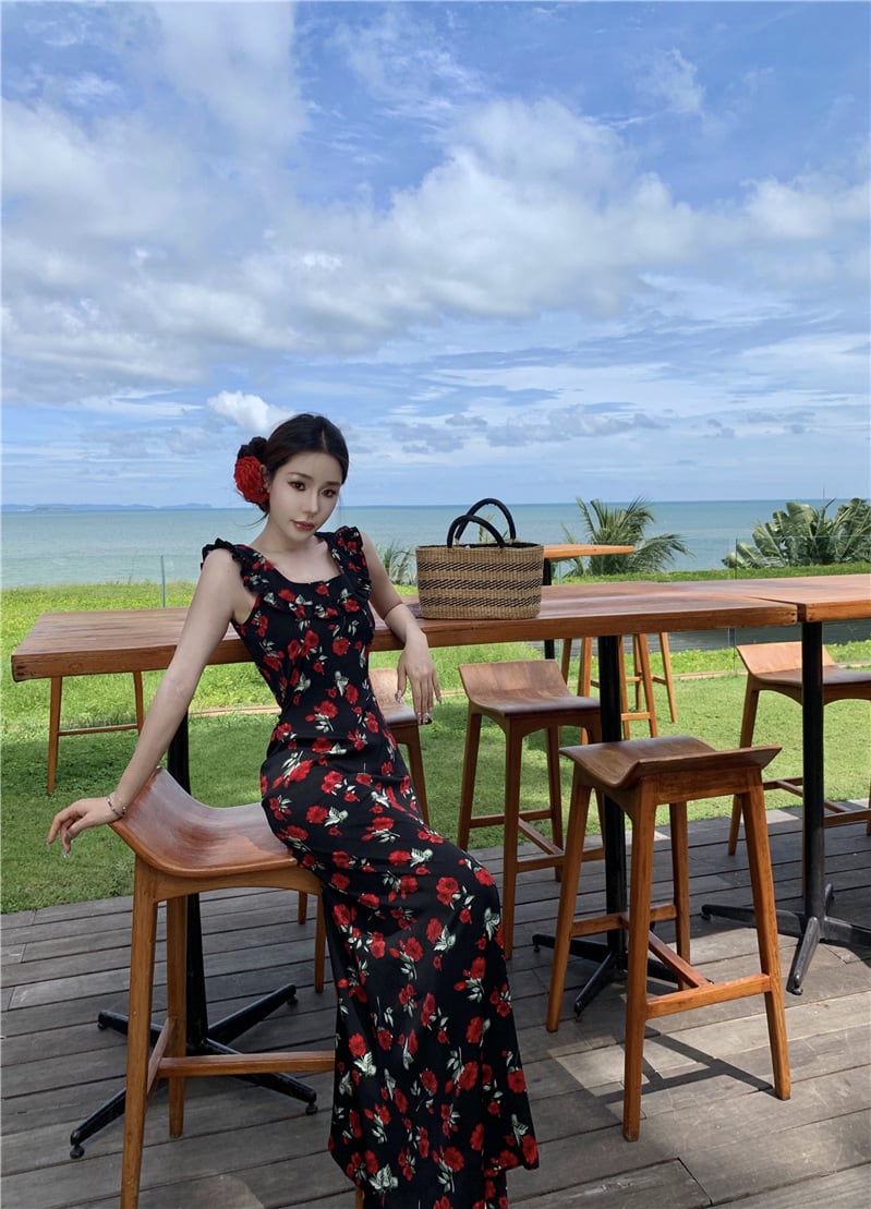【dress】花柄ワンピース　M24907