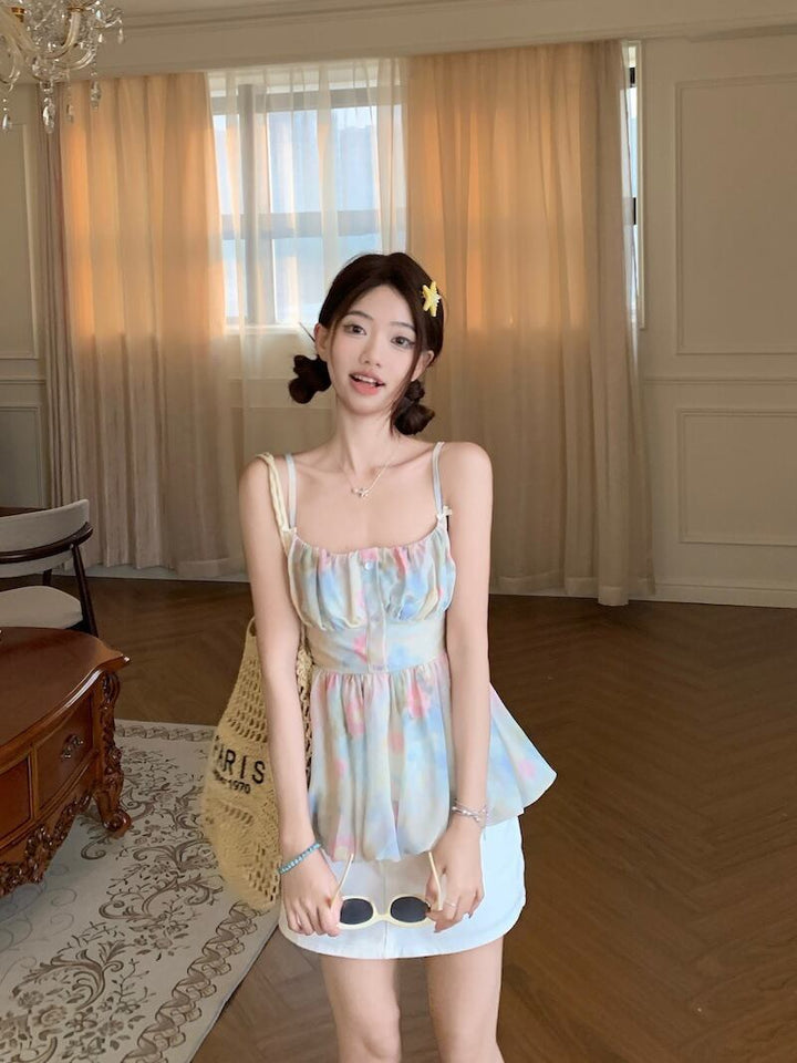 【tops】プリントキャミソール　M30569