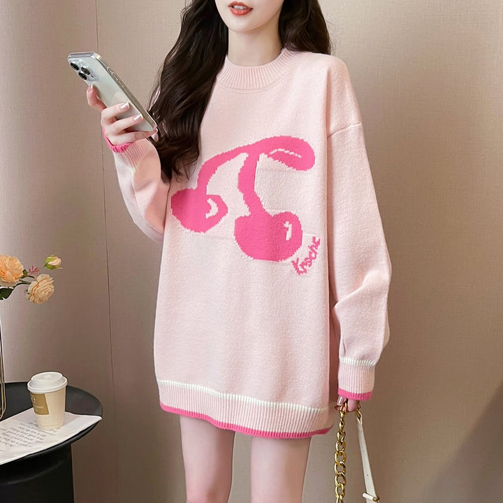 【tops】ジャカードニットセーター　M26602