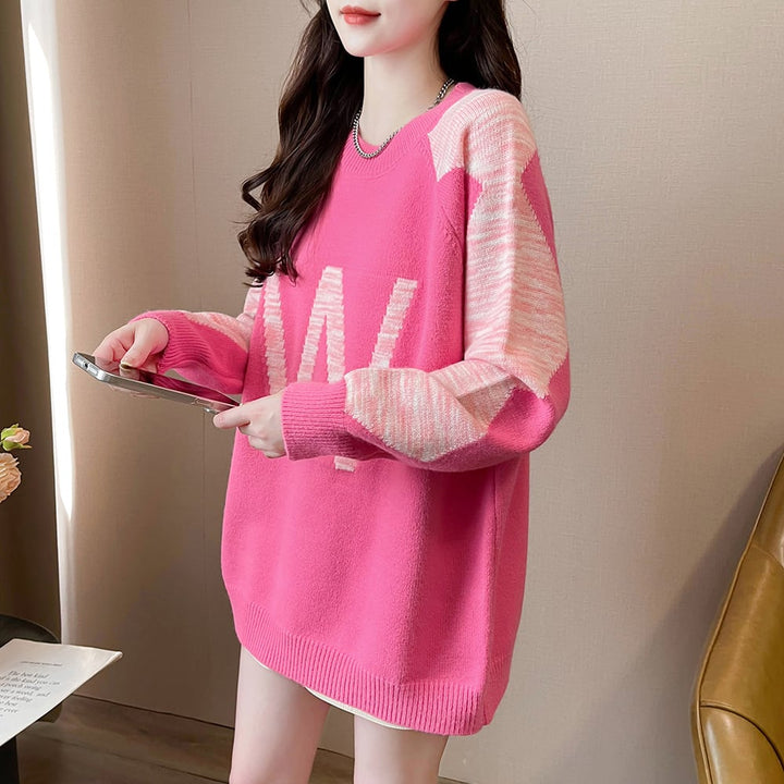 【tops】ジャカードニットセーター　M26572