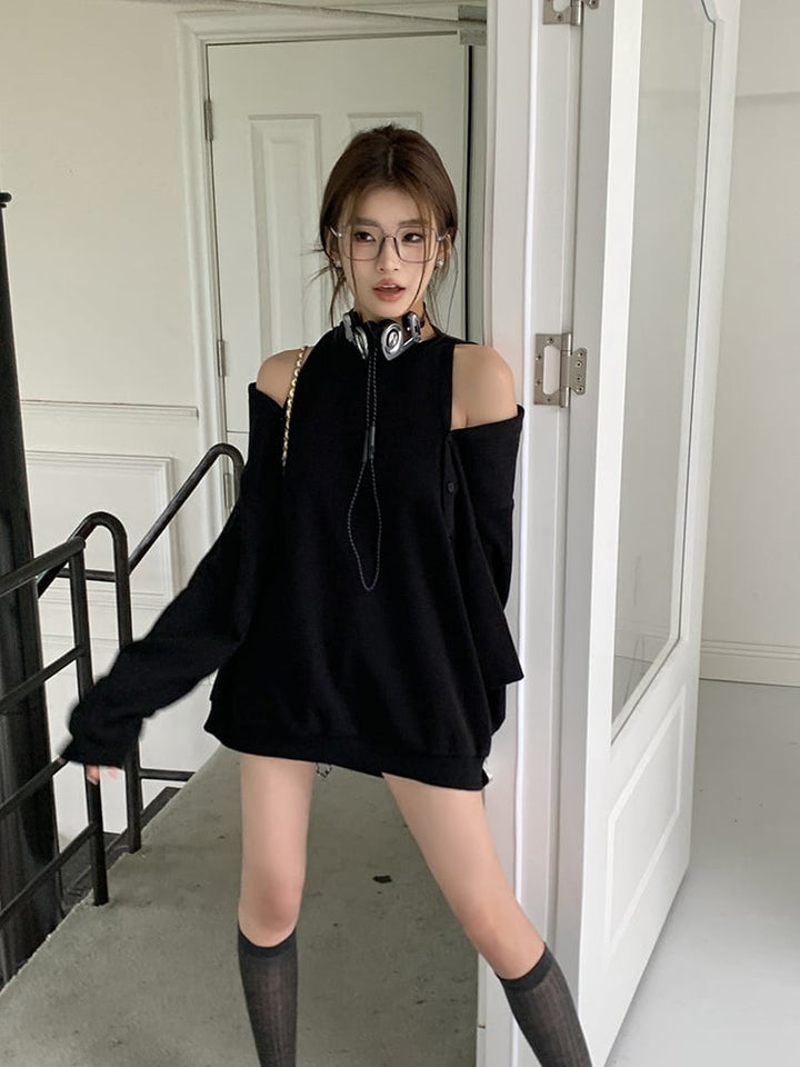 【tops】オフショルダープルオーバー　M26149
