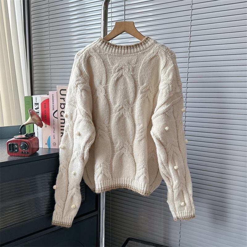 【tops】クルーネックニットセーター　M18755