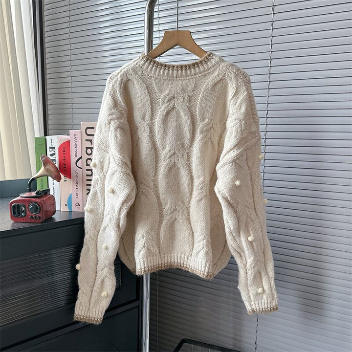 【tops】クルーネックニットセーター　M18755