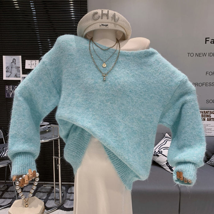 【tops】バックリボンニットトップス　N2775