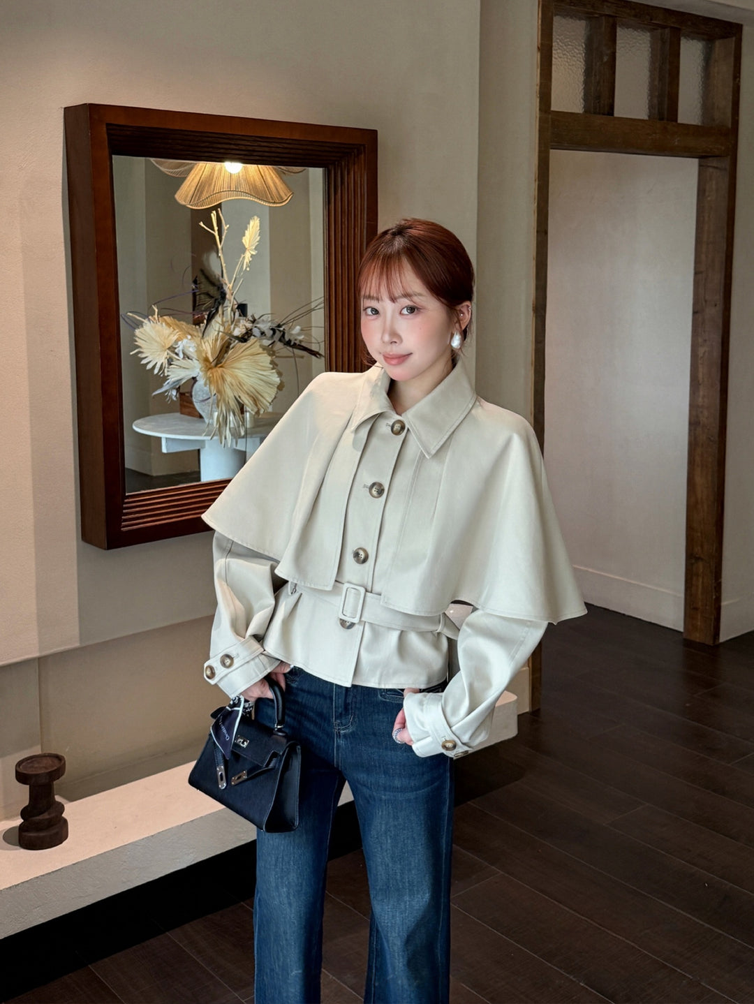 【outer】2色展開ショートコート Q8987