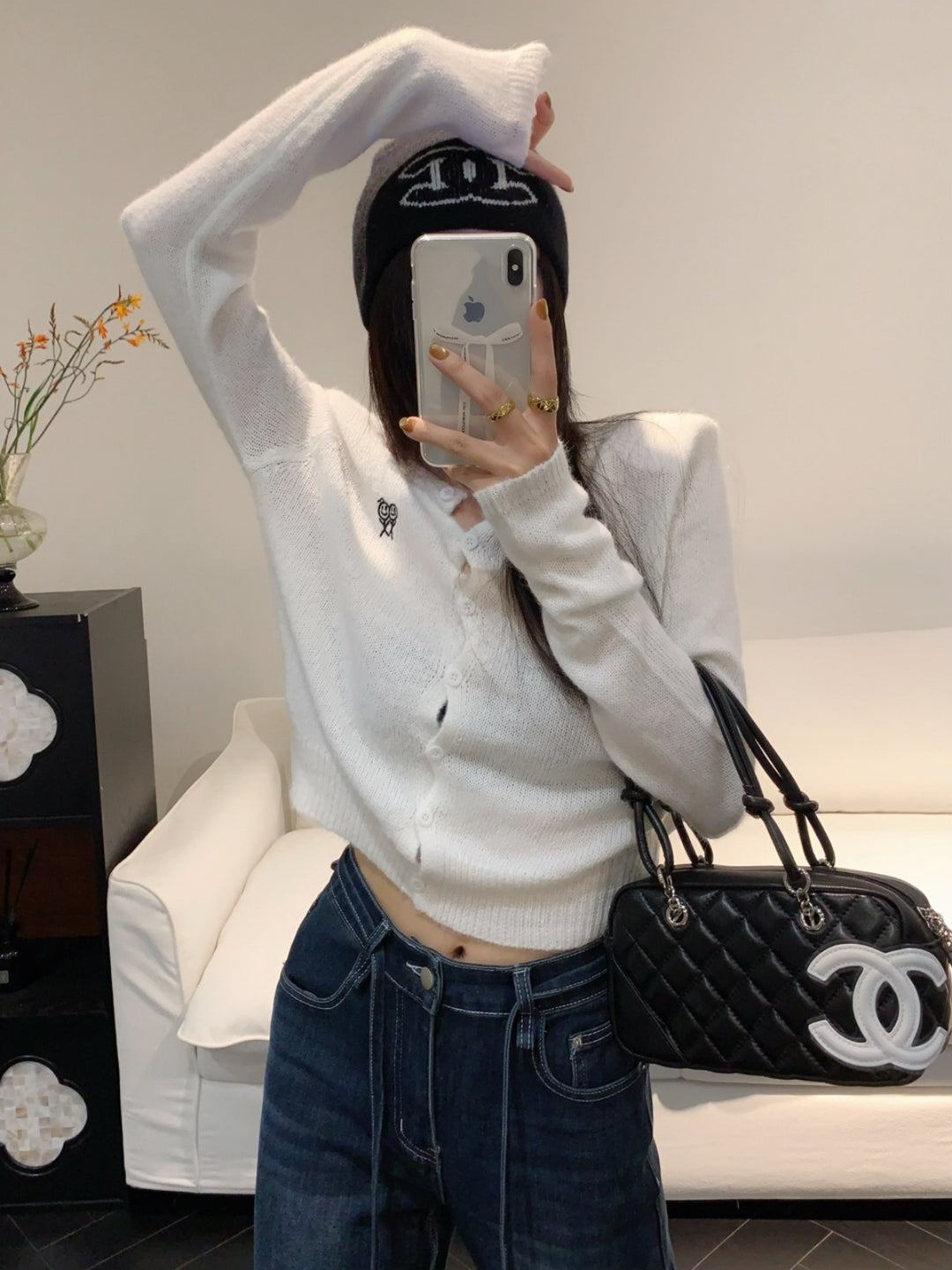 【outer】4色展開ニットカーディガン Q9281