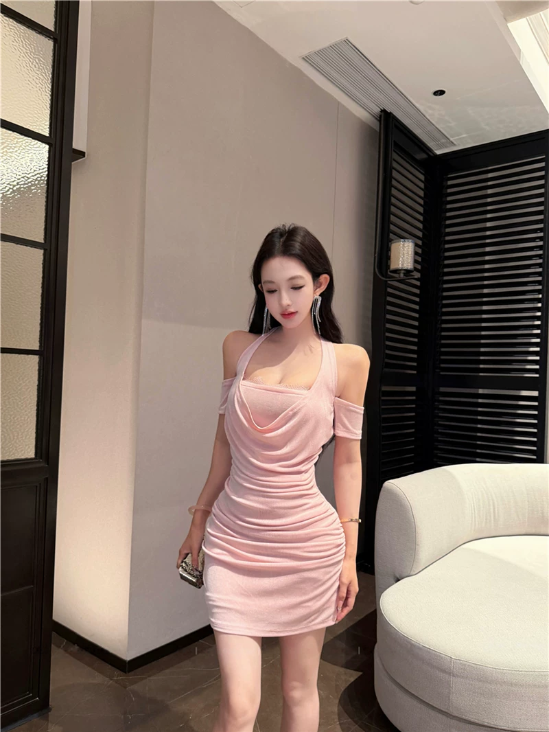 【dress】ホルターネックミニワンピース Q8560