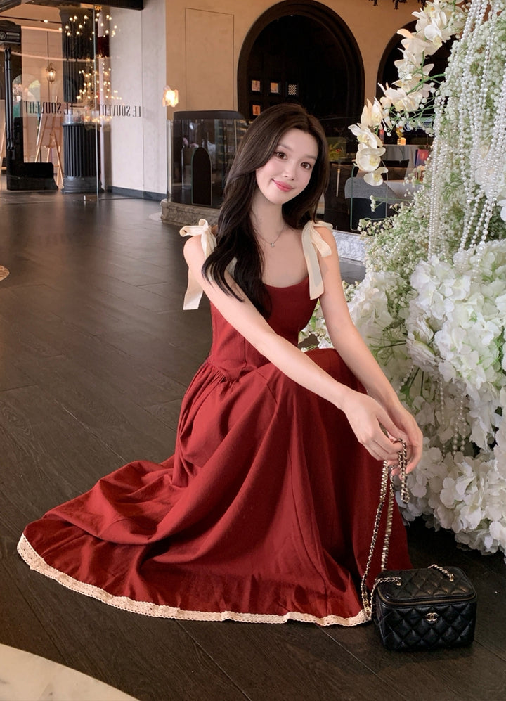 【dress】Aラインロングキャミワンピース Q9112