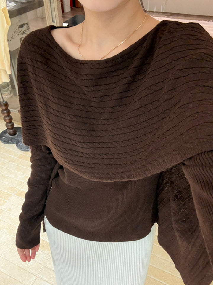 【tops】5色展開ニットトップス Q9135