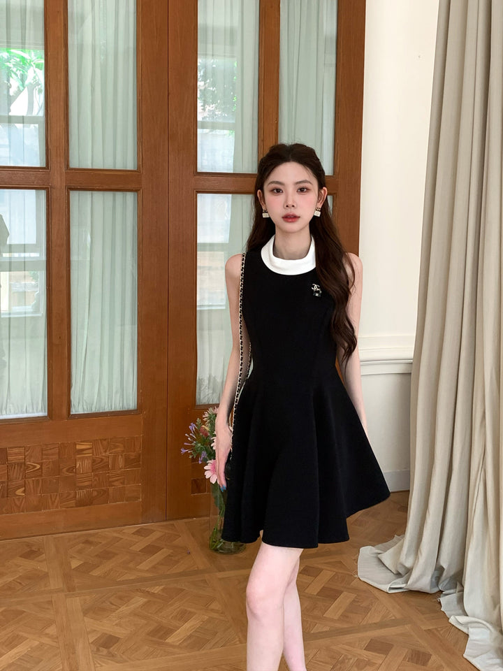【dress】ノースリーブAラインワンピース Q8702