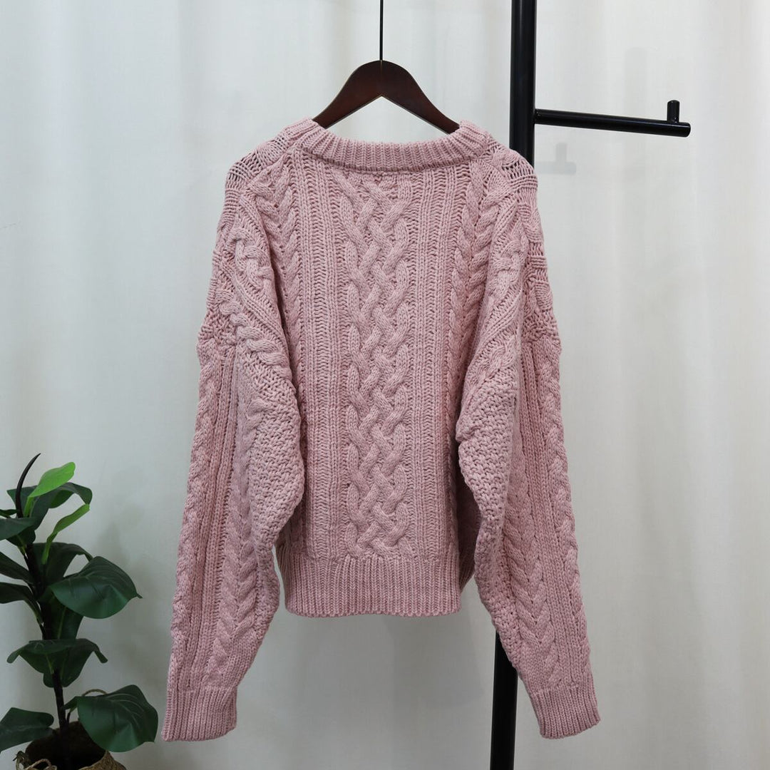 【tops】クルーネックニットセーター　M18787