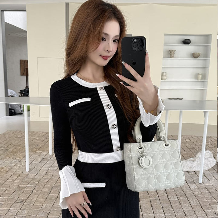 【dress】ニットワンピース Q6929
