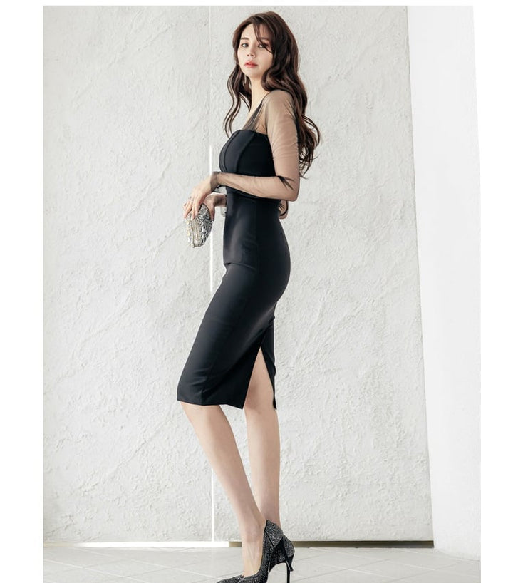 【dress】韓国系エレガントデートワンピースオシャレ　M17610