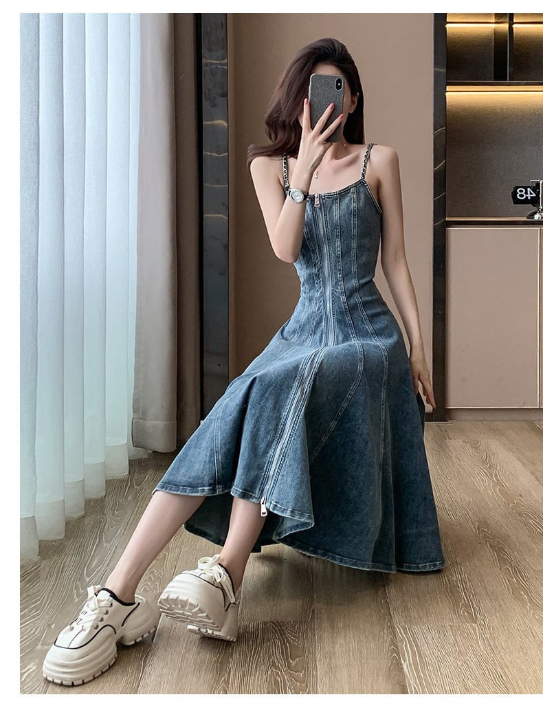 【dress】デニムキャミワンピース　M24564