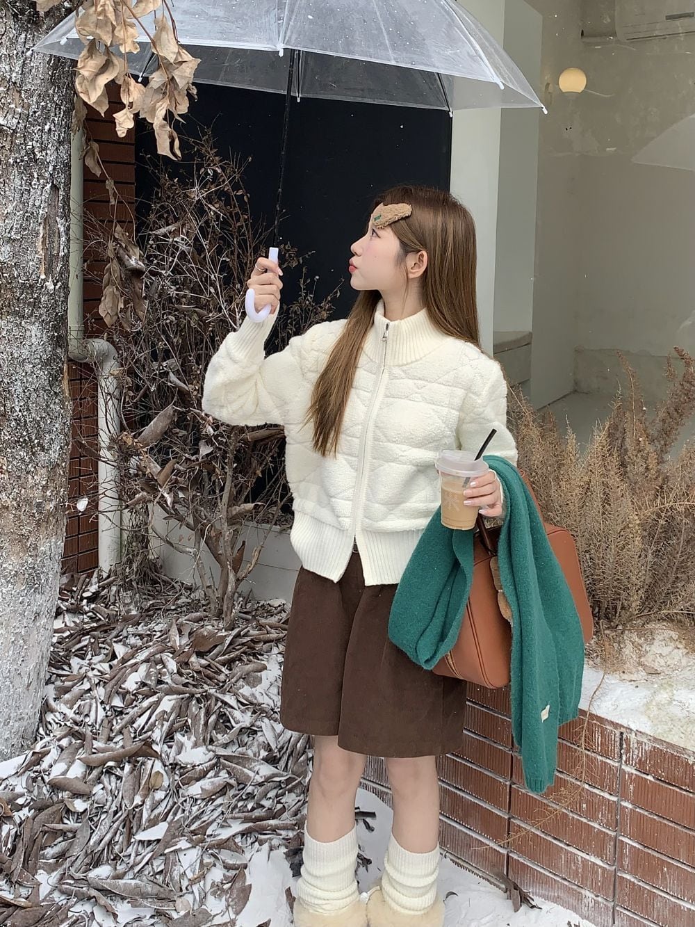 【outer】ファスナーニットカーデ　M26913