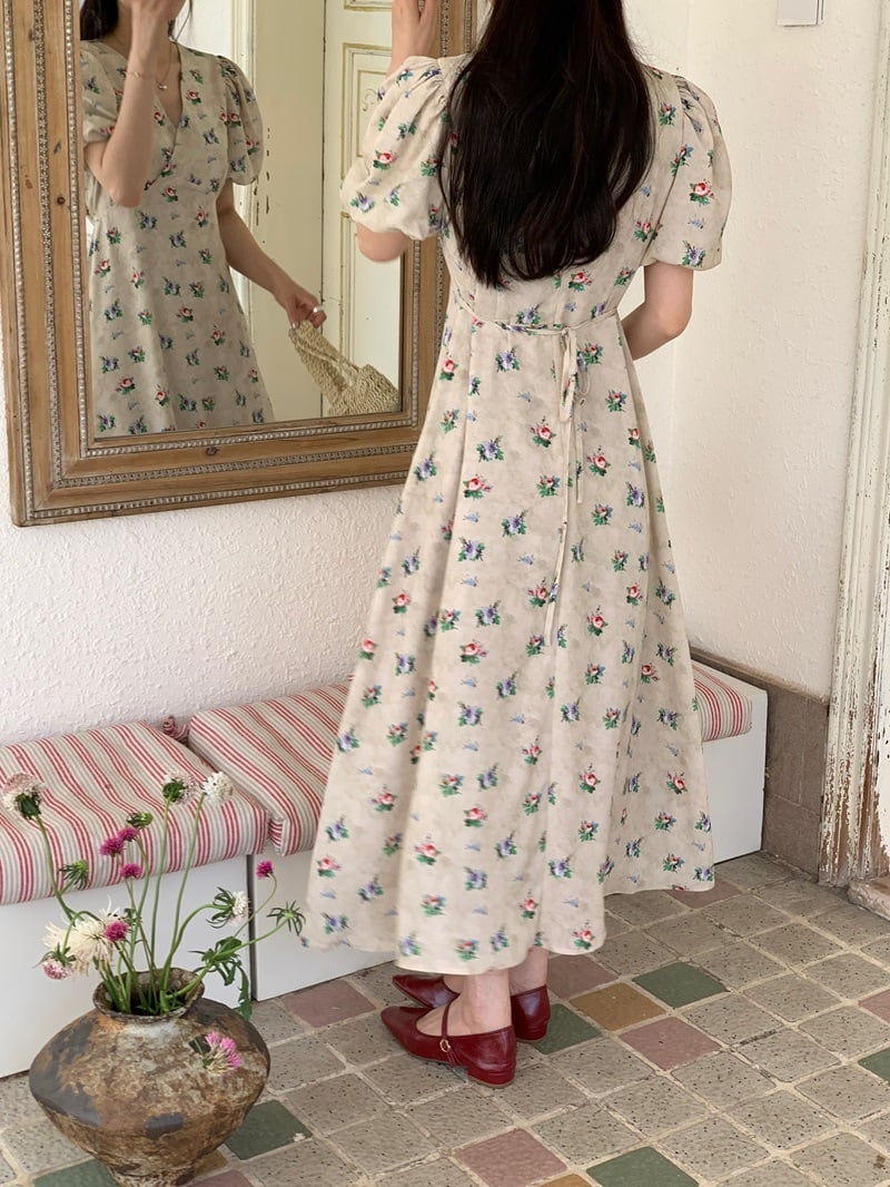 【dress】花柄ワンピース　M24741