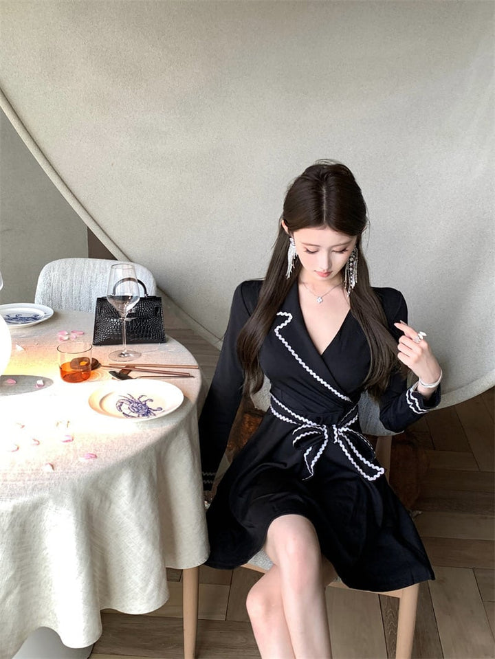 【dress】Vネックワンピース　M26912