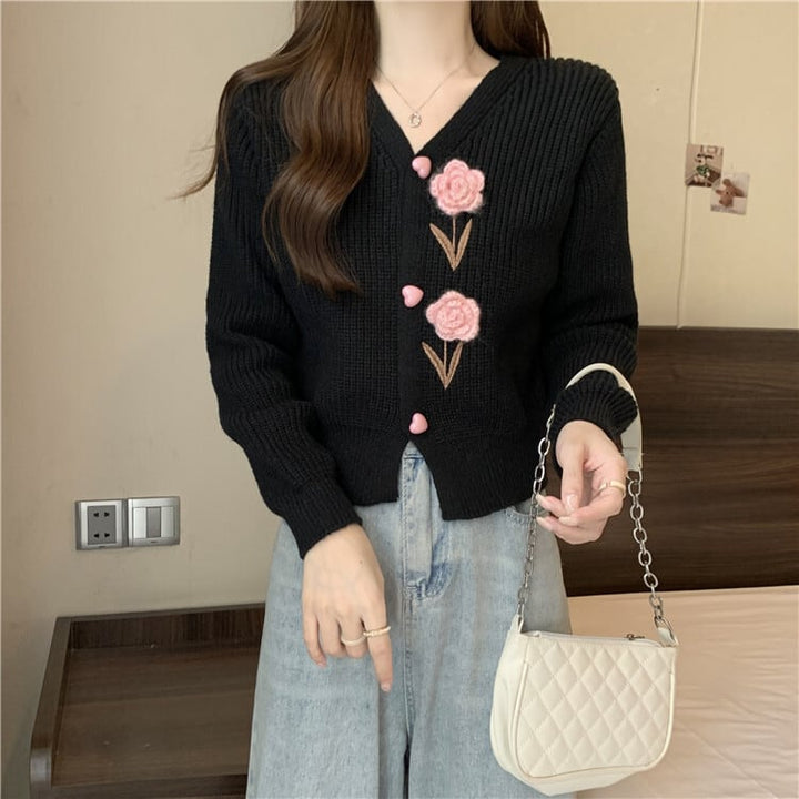 【outer】Vネックニットカーデ　M18128