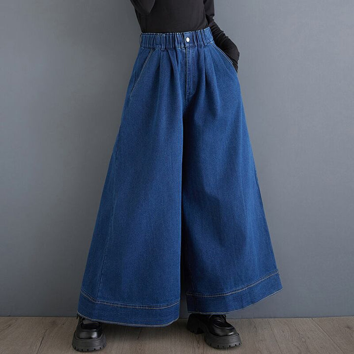 【bottoms】デニムワイドパンツ　M29432