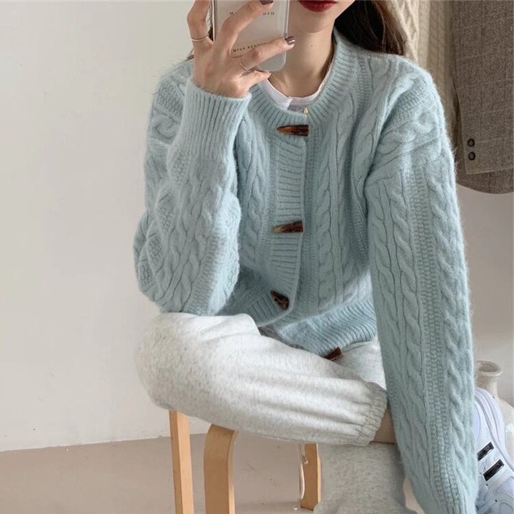 【outer】クルーネックニットカーデ　M27240