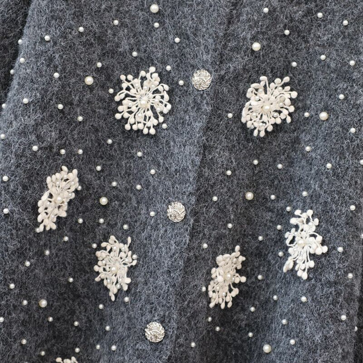 【outer】パールニットカーデ　M28035