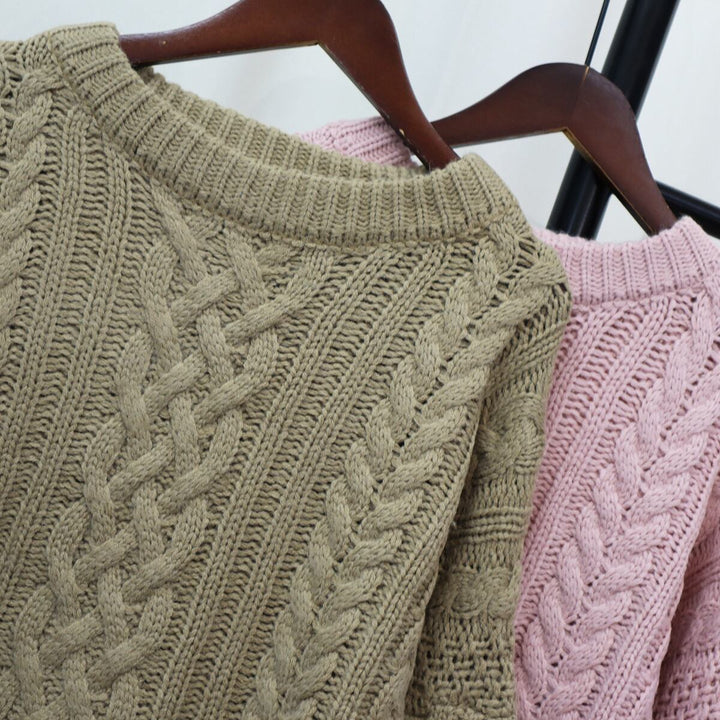 【tops】クルーネックニットセーター　M18787