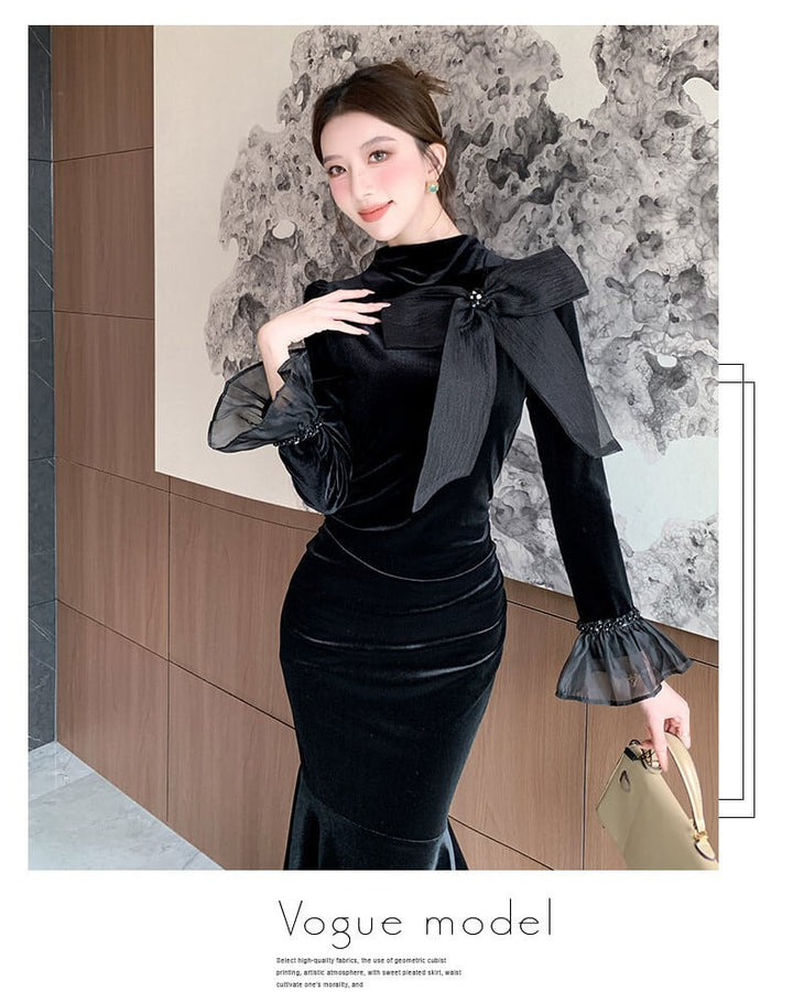 【dress】マーメイドリボン付きワンピース　M26932