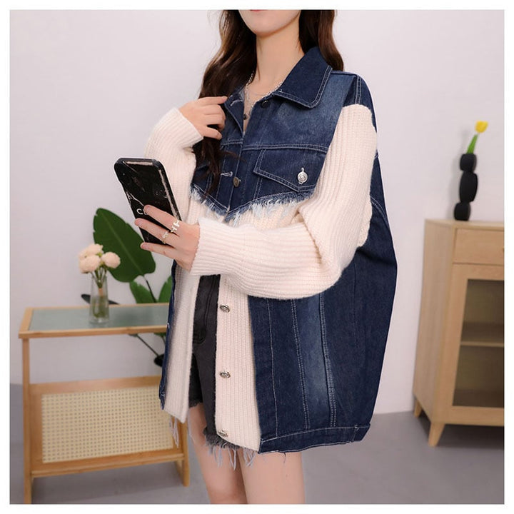 【outer】ドッキングニットカーデ　M19335