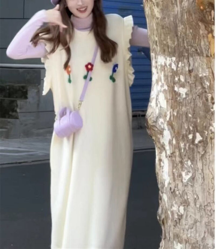 【dress】ノースリーブニットワンピース　M18441