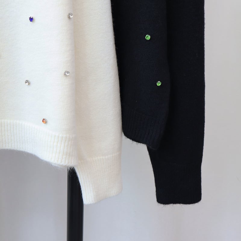 【outer】ビジューニットカーデ　M26533