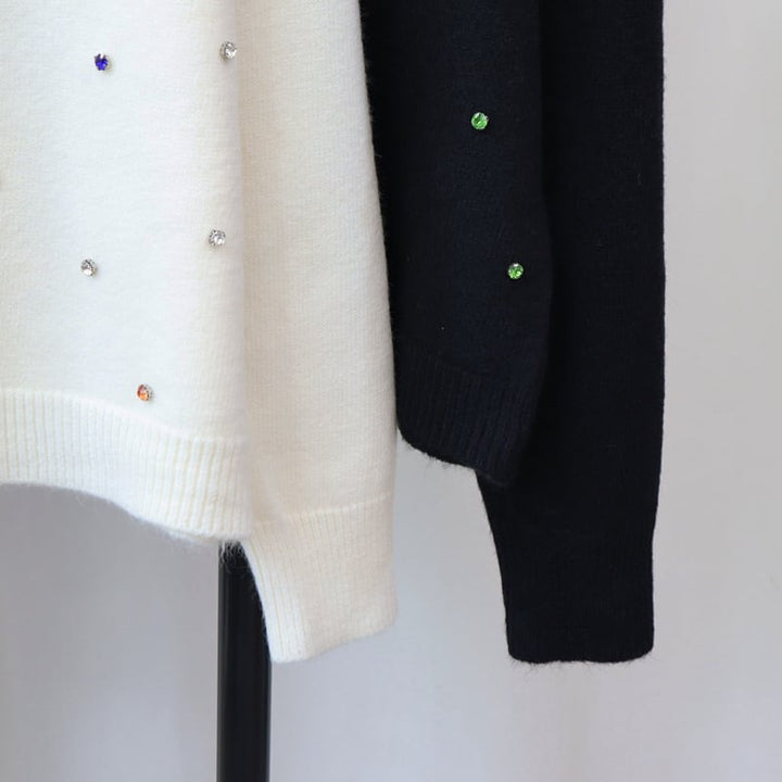 【outer】ビジューニットカーデ　M26533
