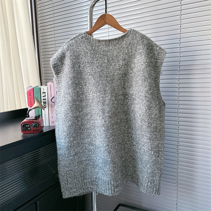 【tops】Vネックニットベスト　M28371