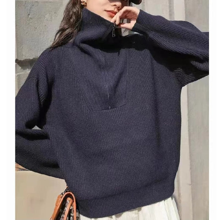 【tops】ファスナーニットセーター　M26774