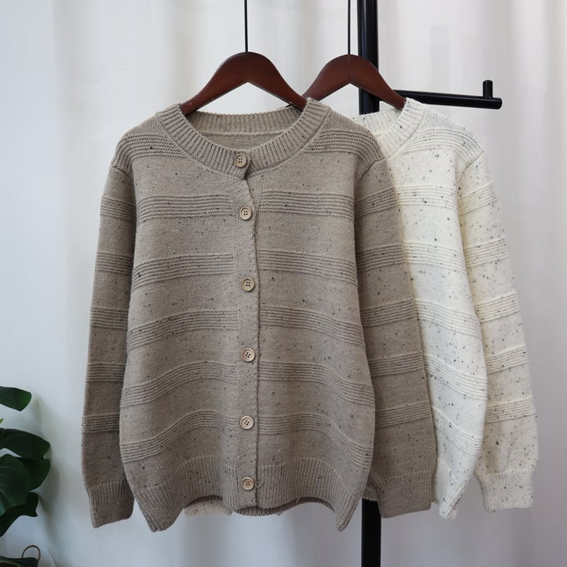 【outer】クルーネックニットカーデ　M26489