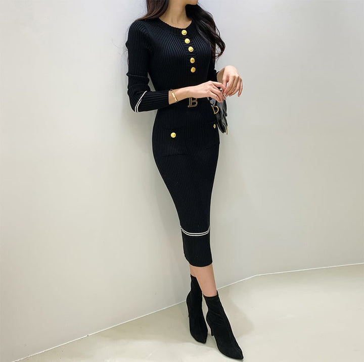 【dress】ニットワンピース　M19324