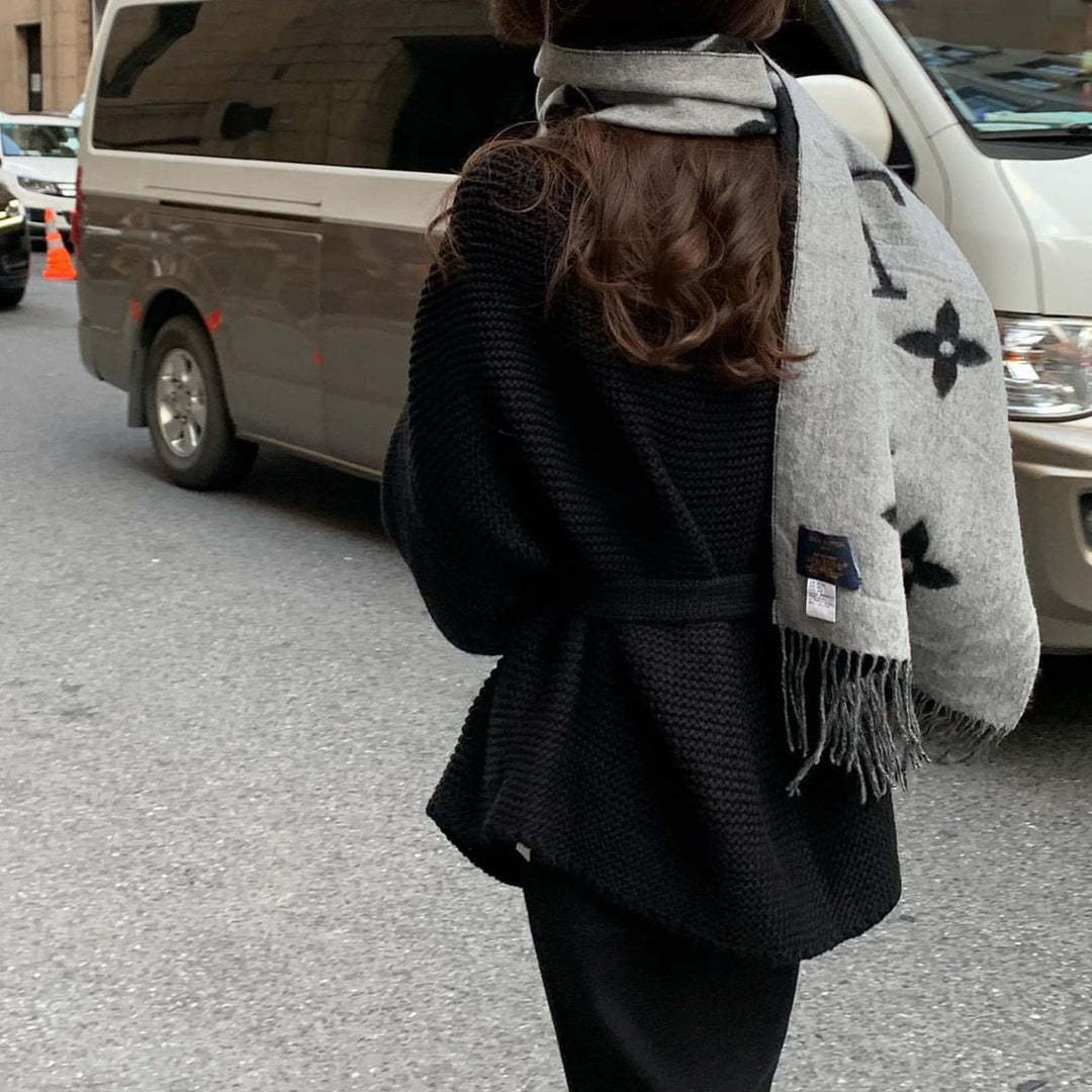 【outer】Vネックニットカーデ　M27190
