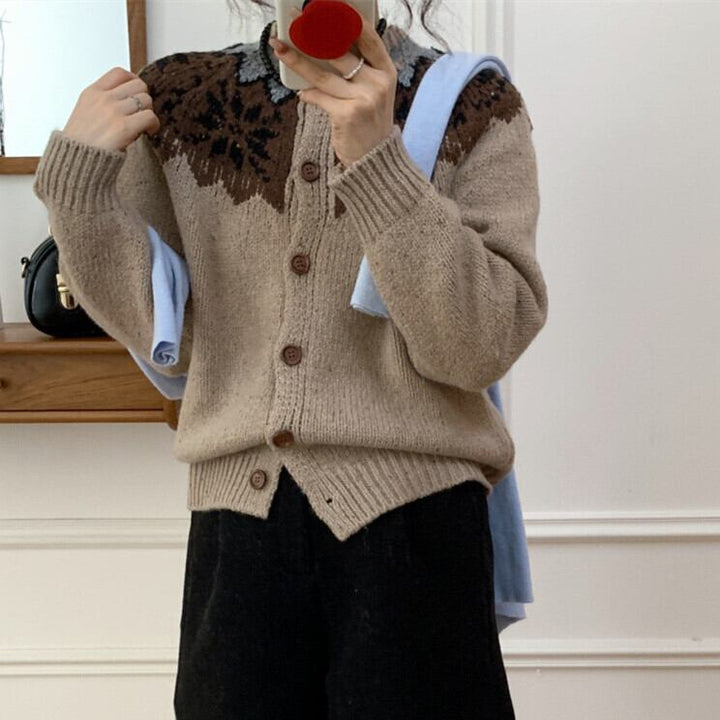 【outer】クルーネックニットカーデ　M27105
