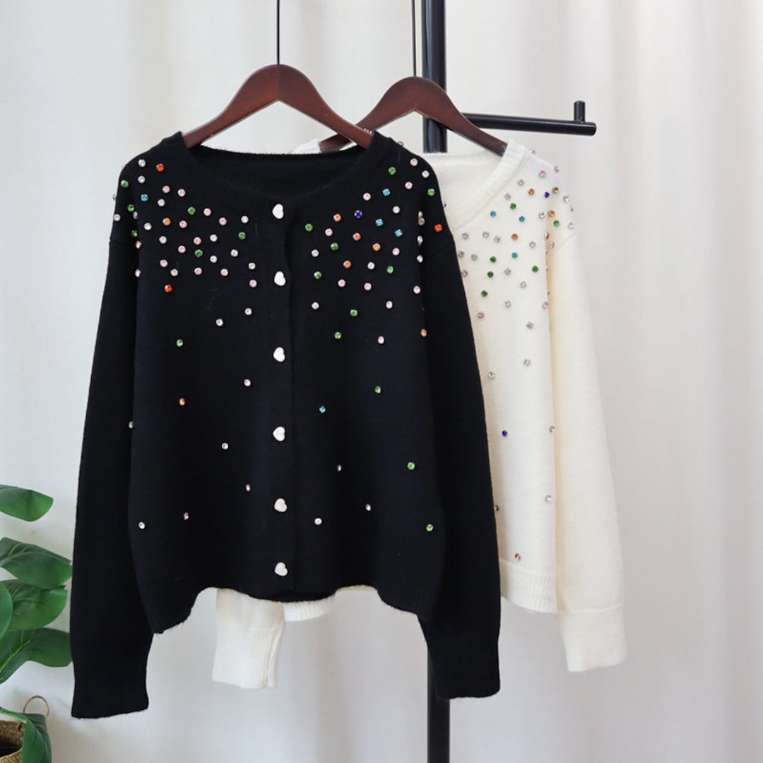 【outer】ビジューニットカーデ　M26533