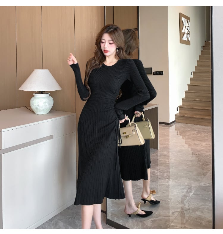 【dress】おしゃれ！エレガントニットワンピース　M17570