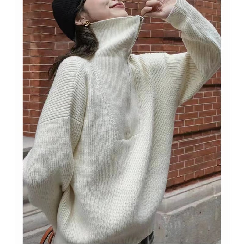 【tops】ファスナーニットセーター　M26774