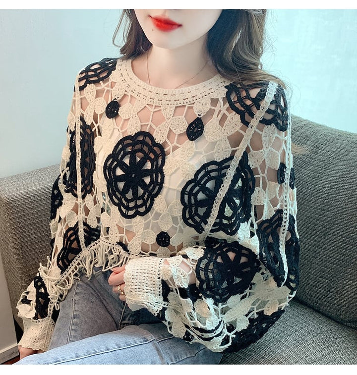 【tops】レースプルオーバー　M29359