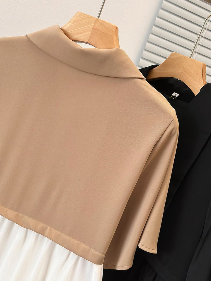 【dress】韓国系超人気切り替えシャツワンピースゆったり　M16780
