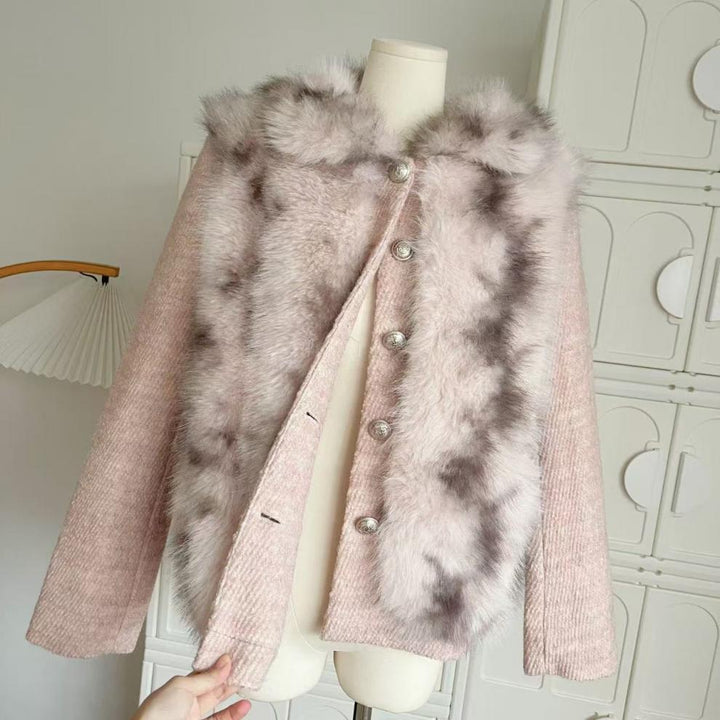 【outer】ファー付きショートコート　M28072