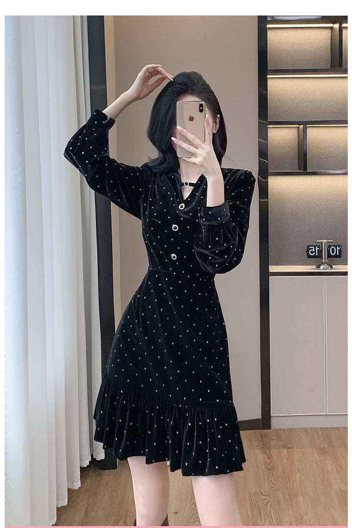 【dress】ドット柄ワンピース　M26485