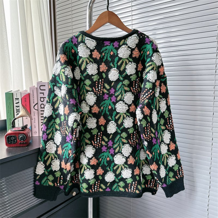 【outer】刺繍ニットカーデ　M25533