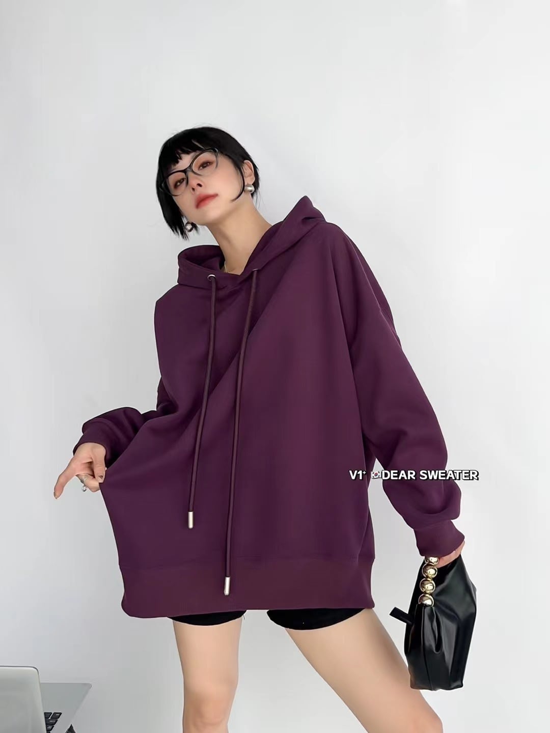【tops】無地フーディーパーカー　M18116