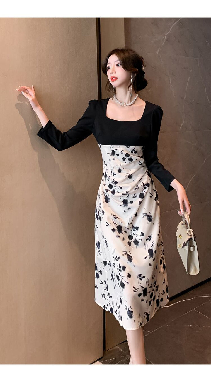 【dress】高級感 chicエレガント切り替えデートワンピース　M17481