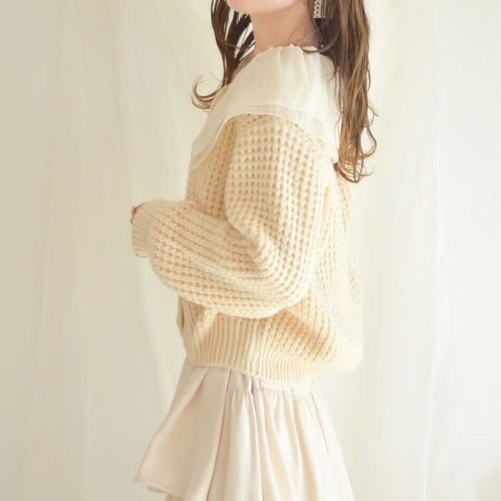 【outer】ドールカラーニットカーデ　M27079